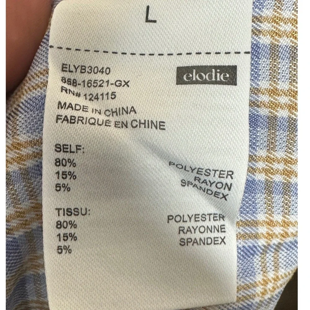 Elodie NWT Blue Plaid Pleated Mini Skirt Preppy Schoolgirl Checkered Large Chic